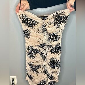 Majorelle strapless mini dress